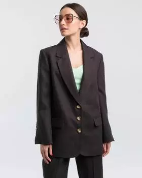 Льняной жакет мужского кроя (L)