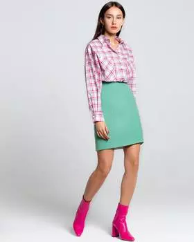 Мини юбка с рельефными деталями (S)