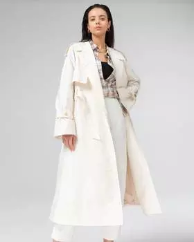 Объемный хлопковый плащ (S)