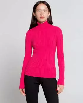 Однотонная водолазка в рубчик (XS)