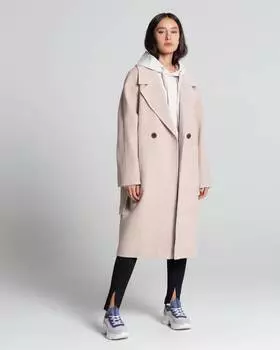 Однотонное пальто-халат (L)