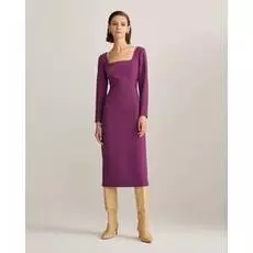 Платье-футляр с вырезом каре (L)