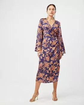 Платье-халат с цветочным принтом (XS)