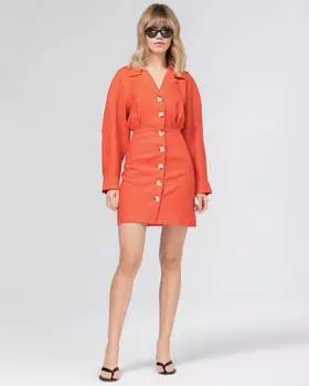 Платье-рубашка изо льна (L)