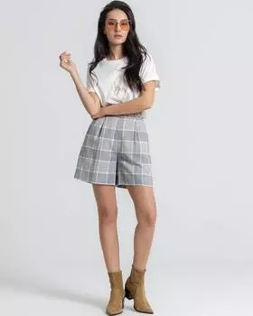 Шорты в клетку с карманами (S)