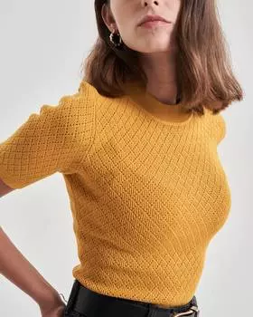 Топ ажурной вязки (S)