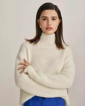 Удлиненный джемпер из мохера (XS)