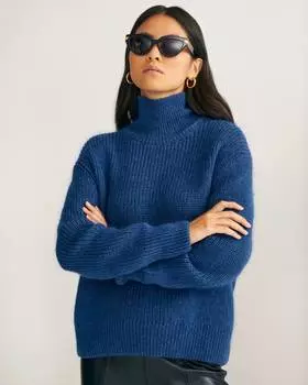 Удлиненный джемпер из мохера (XS)