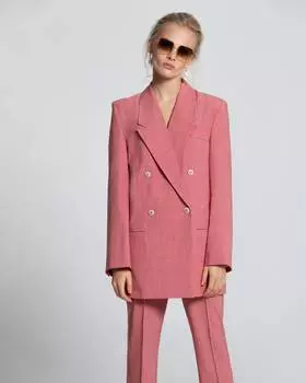 Удлиненный костюмный жакет на пуговицах (L)