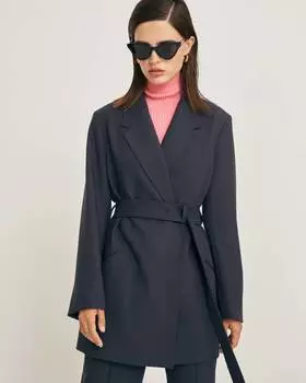 Удлиненный жакет на поясе (L)
