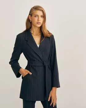 Удлиненный жакет на поясе (S)