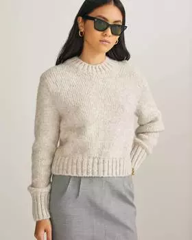 Укороченный джемпер с мохером (L)