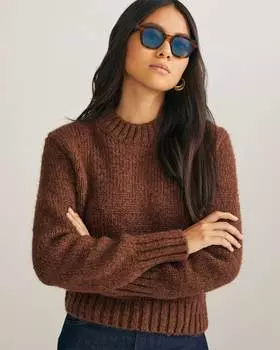 Укороченный джемпер с мохером (L)