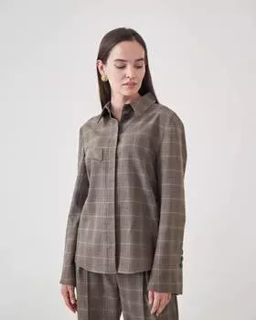 Жакет-рубашка в клетку (М)