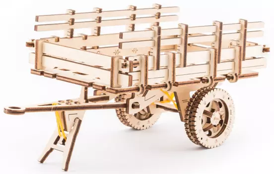 3D-пазл UGears Полуприцеп для модели Пожарная лестница (70022)