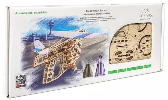 3D-пазл UGears Пускатель самолетиков (70075)