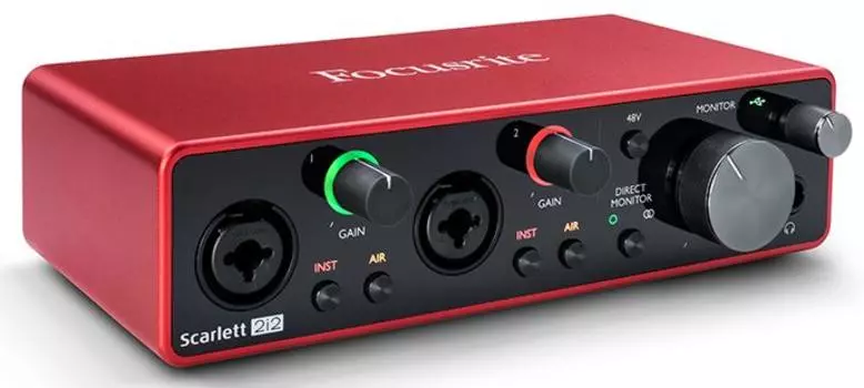 Аудиоинтерфейс Focusrite Scarlett 2i2 3rd Gen (Red)