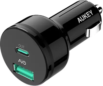 Автомобильная зарядка Aukey СС-Y7 Power Delivery 2.0 USB-C (Black)