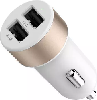 Автомобильное зарядное устройство LAB.C Dual USB Car Charger AL LABC-582-GL (Champagne Gold)