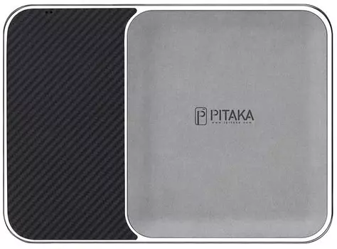 Беспроводное зарядное устройство Pitaka Air Tray (Carbon/Silver)