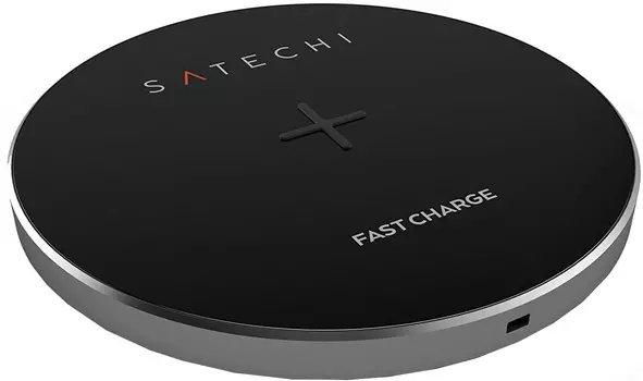 Беспроводное зарядное устройство Satechi Wireless Charging Pad (ST-WCPM) для iPhone 8/ 8 Plus/ X (Black/Space Grey)