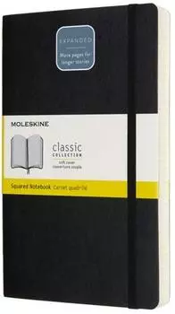 Блокнот Moleskine Classic Soft Expanded Large QP617EXP (Black)