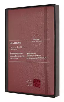 Блокнот Moleskine Leather Limited Edition Large (LCLH31SF1BOX) в линейку (Red)