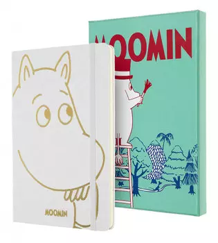 Блокнот Moleskine Moomin Limited Edition Large (LEMOOQP060CLT) в линейку (White/Green)