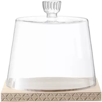 Блюдо из ясеня с крышкой LSA International Tatra H27, D28.5 см