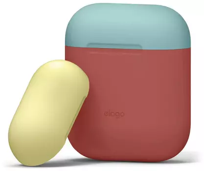 Чехол Elago Silicone DUO (EAPDO-IRO-CBLYE) для AirPods (Rose/Blue/Yellow)