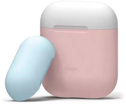 Чехол Elago Silicone DUO (EAPDO-PK-WHPBL) для AirPods (Pink/White/Pastel Blue)