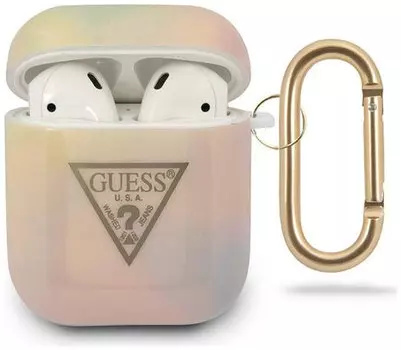 Чехол Guess CG Mobile (GUACA2TPUMCGG01) для AirPods (TIE &amp; DYE Pink)