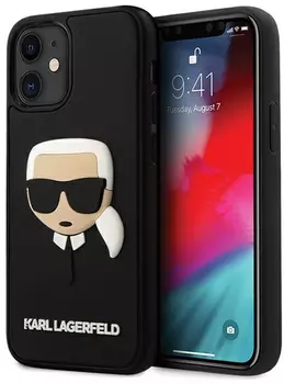 Чехол Karl Lagerfeld 3D Rubber Karl's Head (KLHCP12SKH3DBK) для iPhone 12 mini (Black)