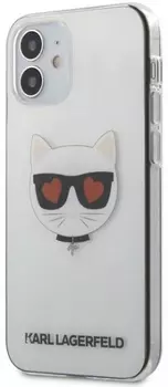 Чехол Karl Lagerfeld Choupette Head Hearts (KLHCP12SCLTR) для iPhone 12 mini (Transparent)