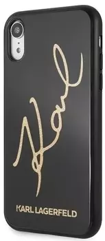 Чехол Karl Lagerfeld Double Layer (KLHCI61DLKSBK) для iPhone XR (Glitter Black)