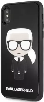 Чехол Karl Lagerfeld Double Layer (KLHCPXDLFKBK) для iPhone X/Xs (Glitter Black)