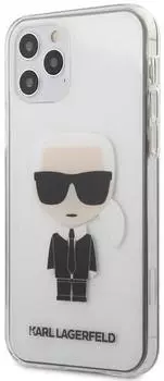 Чехол Karl Lagerfeld Ikonik Karl Hard (KLHCP12MTRIK) для iPhone 12/12 Pro (Transparent)