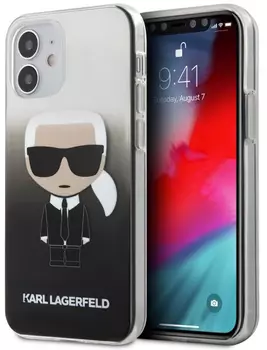 Чехол Karl Lagerfeld Ikonik Karl (KLHCP12STRDFKBK) для iPhone 12 mini (Black)