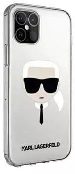 Чехол Karl Lagerfeld Karl's Head Hard (KLHCP12MKTR) для iPhone 12/12 Pro (Transparent)
