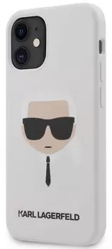 Чехол Karl Lagerfeld Karl's Head (KLHCP12SSLKHWH) для iPhone 12 mini (White)