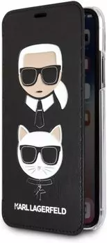 Чехол Karl Lagerfeld PU Leather Booktype (KLFLBKI61KICKC) для iPhone XR (Black)