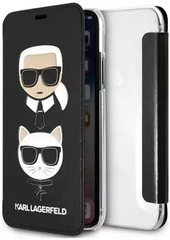 Чехол Karl Lagerfeld PU Leather Booktype (KLFLBKPXKICKC) для iPhone X/Xs (Black)