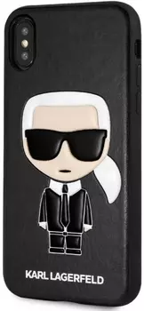 Чехол Karl Lagerfeld PU Leather Iconik (KLHCPXIKPUBK) для iPhone X/Xs (Black)
