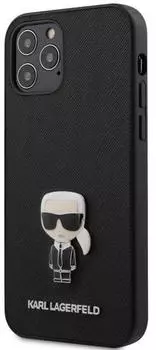 Чехол Karl Lagerfeld PU Saffiano Ikonik Karl (KLHCP12MIKMSBK) для iPhone 12/12 Pro (Black)