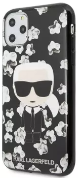 Чехол Karl Lagerfeld TPU Collection Flower (KLHCN58FLFBBK) для iPhone 11 Pro (Black)