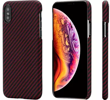 Чехол Pitaka MagCase (KI8003XS) для iPhone X/Xs (Black/Red)