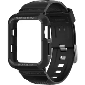 Чехол с ремешком Spigen Rugged Armor Pro для Apple Watch series SE/6/4 44 mm (Black)