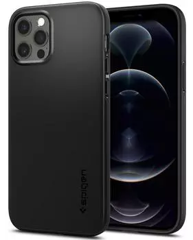 Чехол Spigen Thin Fit (ACS01696) для iPhone 12/12 Pro (Black)