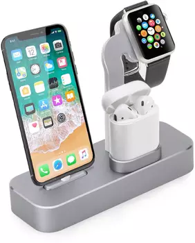 Док-станция COTEetCI Base19 (CS7201-GY) для Apple Watch/iPhone/AirPods (Space Gray)