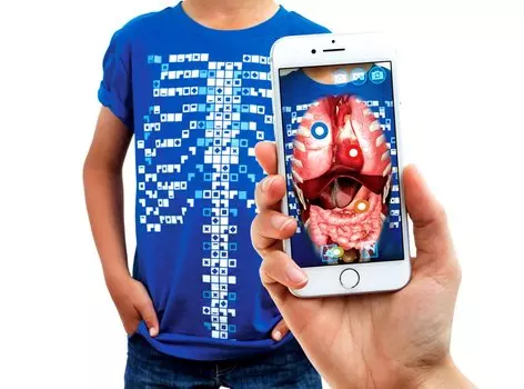Футболка дополненной реальности Curiscope VIRTUALI-TEE Kids XL (Blue)